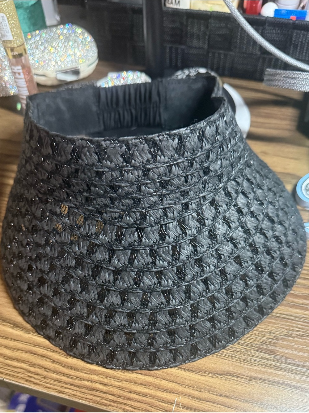 NWBlack Women's Woven Sun Visor
